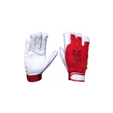 GUANTE FLOR VACUNO CON DORSO TRANSPIRABLE Y CIERRE AJUSTABLE T 10