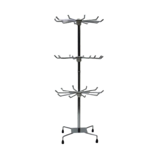 EXPOSITOR DE LLAVEROS GIRATORIO 3 ALTURAS 90/UDS 14X73X30MM