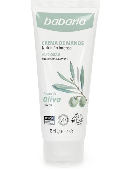 CREMA DE MANOS BABARIA CON ACEITE DE OLIVA 75ML