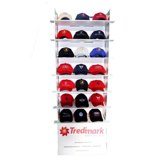 EXPOSITOR DE GORRAS 7 ALTURAS 172X61X28CM