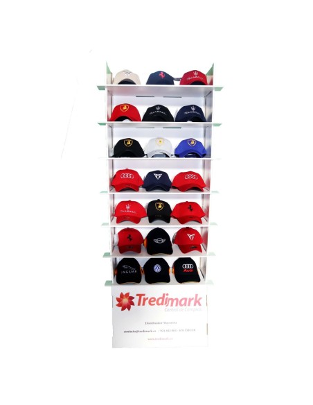 EXPOSITOR DE GORRAS 7 ALTURAS 172X61X28CM