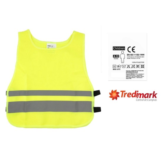 CHALECO AMARILLO REFLECTANTE HOMOLOGADO INFANTIL