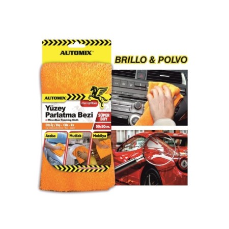 BAYETA MICROFIBRA PROFESIONAL POLVO Y BRILLO XL 50X50 AUTOMIX C/12