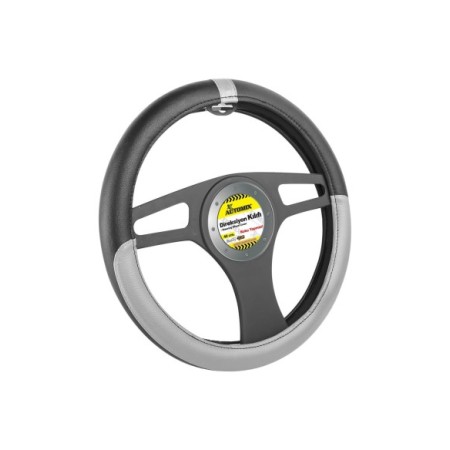 FUNDA DE VOLANTE COCHE AUTOMIX NEGRO/GRIS 38/40 CM AUTOMIX
