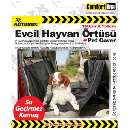 CUBRE ASIENTOS TRASERO IMPERMEABLE MASCOTAS 160X150CM AUTOMIX