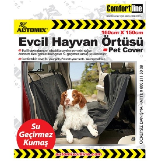 CUBRE ASIENTOS TRASERO IMPERMEABLE MASCOTAS 160X150CM AUTOMIX