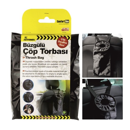 PAPELERA TEXTIL/LAVABLE PARA REPOSACABEZAS AUTOMIX