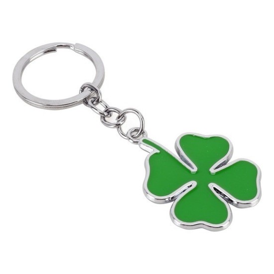 LLAVERO METAL TREBOL 4 HOJAS A COLOR