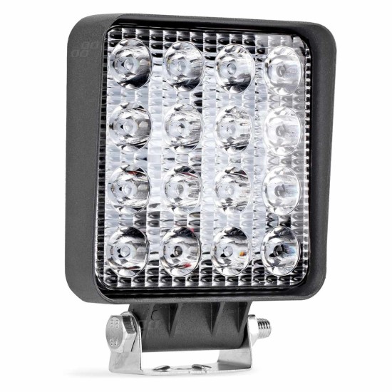 FARO DE TRABAJO CUADRADO 16LED  3840LUM 48W 9-36V 6000K 110X110