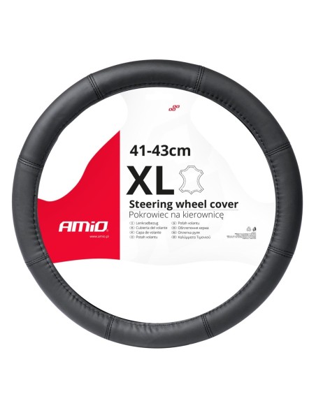 FUNDA DE VOLANTE CAMION 100% PIEL NEGRO 41-43 (EQ 42-44)