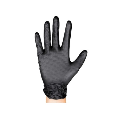 GUANTE DE NITRILO DIAMANTADO NEGRO T/XL (10) CAJA/90UDS