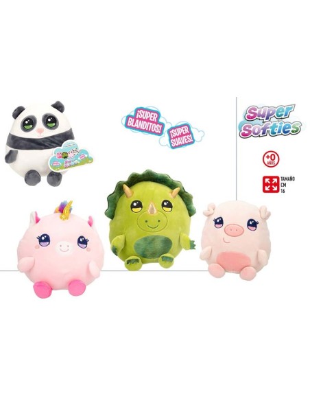 PELUCHE ANIMAL SUPER SOFTIES 4/S 16 CM