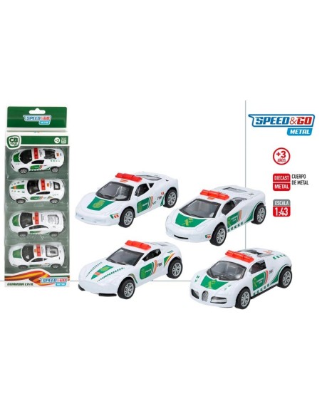 VEHICULOS GUARDIA CIVIL METALICOS PACK 4 UDS
