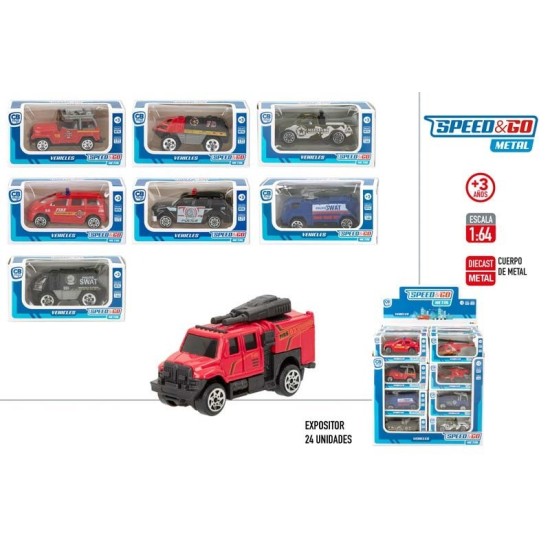 VEHICULOS DE METAL 1/64 MODELOS SURTIDOS EXP.24UDS