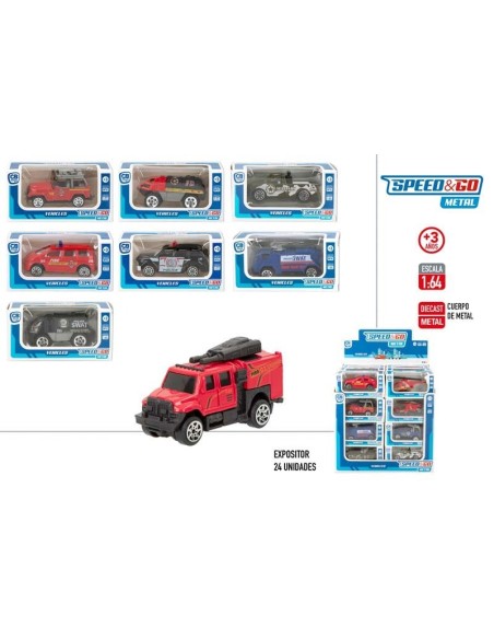 VEHICULOS DE METAL 1/64 MODELOS SURTIDOS EXP.24UDS