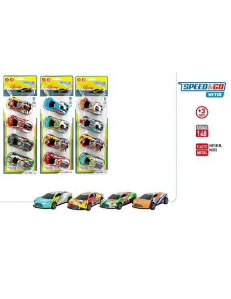 VEHICULOS DEPORTIVOS METALICOS 1:48 PACK 4 UDS