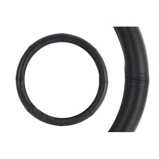 FUNDA DE VOLANTE CAMION 100% PIEL NEGRO 49-51
