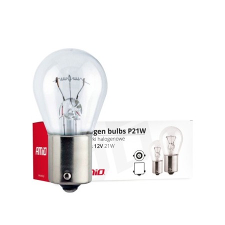 LAMPARA 12V 1 POLO P21W FORMATO CAJA 10UDS