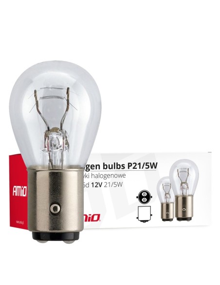 LAMPARA 12V 2 POLOS P21W/5W FORMATO CAJA 10UDS