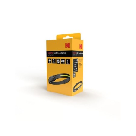 LINTERNA LED FRONTAL "KODAK" 4 MODOS 350LM SENSOR ACTIVACION Y RECARGABLE