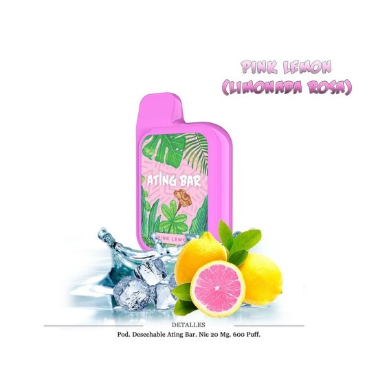 VAPER "C/NICOTINA" PETACA LIMON ROSA 600 C/10