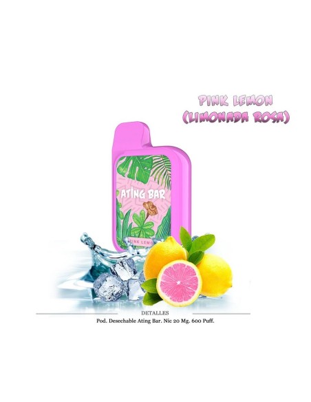 VAPER "C/NICOTINA" PETACA LIMON ROSA 600 C/10