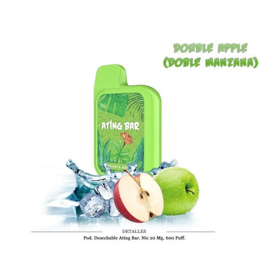 VAPER "C/NICOTINA" PETACA DOBLE MANZANA 600 C/10