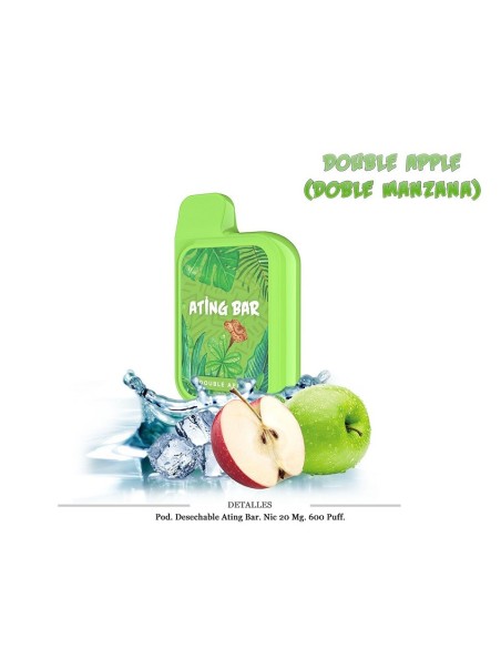 VAPER "C/NICOTINA" PETACA DOBLE MANZANA 600 C/10