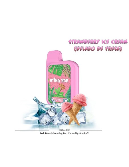 VAPER "C/NICOTINA" PETACA HELADO FRESA 600 C/10