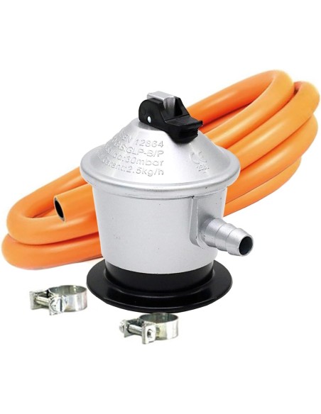KIT REGULADOR+MANGUERA 1.5M+ABRAZADERAS