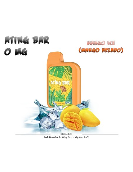 VAPER " SIN NICOTINA" PETACA MANGO 600 C/10