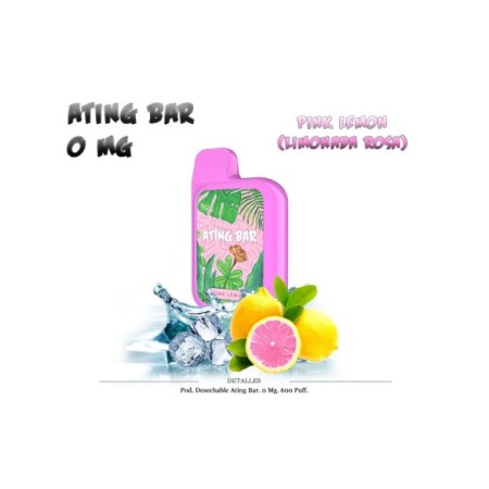 VAPER "SIN NICOTINA" PETACA LIMON ROSA 600 C/10