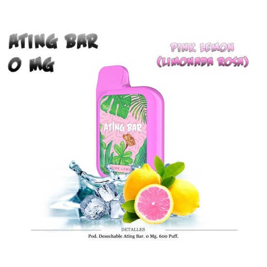 VAPER "SIN NICOTINA" PETACA LIMON ROSA 600 C/10