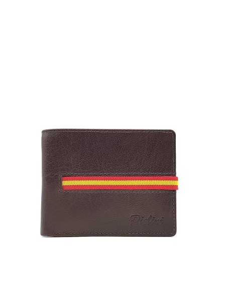 CARTERA DE PIEL 100% NATURAL BANDERA ESPAÑA 5304