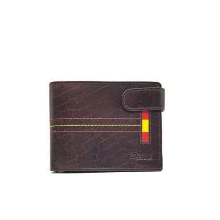 CARTERA DE PIEL 100% NATURAL BANDERA ESPAÑA 5269