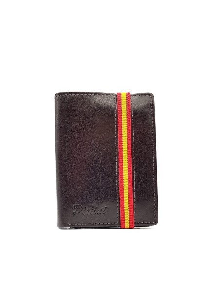 CARTERA DE PIEL 100% NATURAL BANDERA ESPAÑA 5305