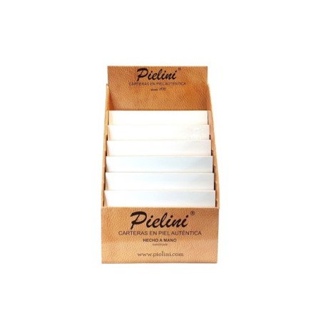 EXPOSITOR DE CARTERAS DE PIEL 100% NATURAL 51X22X30CM (PRECIO SOLO EXPOSITOR)