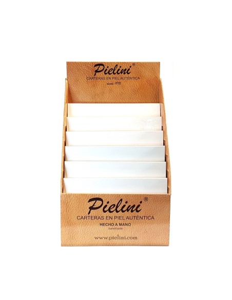 EXPOSITOR DE CARTERAS DE PIEL 100% NATURAL 51X22X30CM (PRECIO SOLO EXPOSITOR)