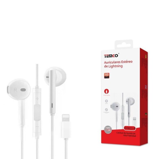 AURICULARES CON CABLE + MICRO CONECTOR IPHONE EHW22 C/10