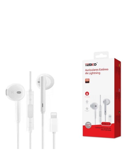 AURICULARES CON CABLE + MICRO CONECTOR IPHONE EHW22 C/10