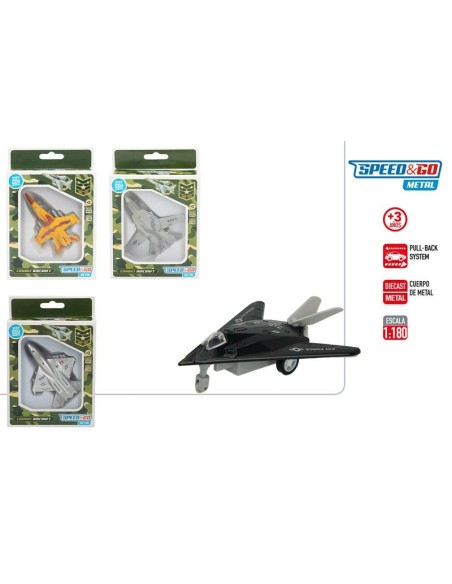 AVION DE METAL 1:18 C/RETROCESO 4 MODELOS SURTIDOS