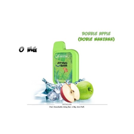 VAPER "SIN NICOTINA" PETACA DOBLE MANZANA 600 C/10