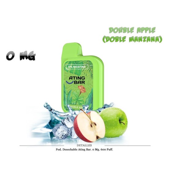 VAPER "SIN NICOTINA" PETACA DOBLE MANZANA 600 C/10