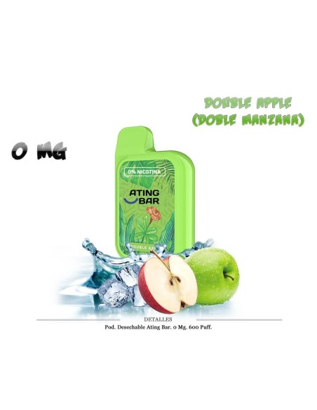 VAPER "SIN NICOTINA" PETACA DOBLE MANZANA 600 C/10