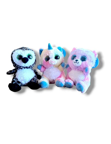 PELUCHE ANIMALES SURTIDOS MULTICOLORES 16X9CM