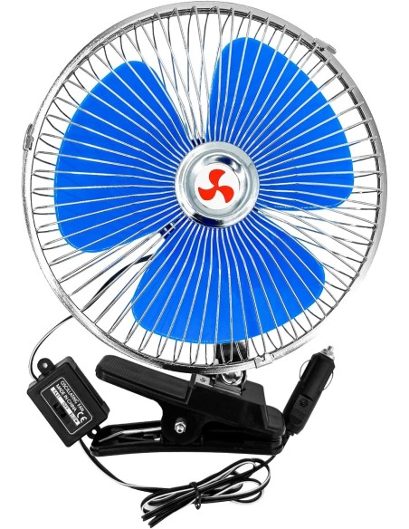 VENTILADOR METAL OSCILANTE "BLISTER" C/PINZA 24V 20CM CARPRISS