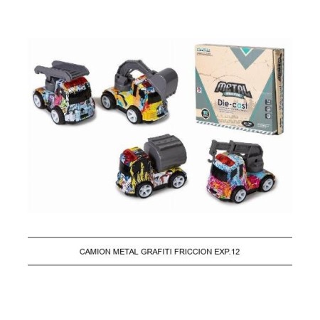 CAMION GRAFITI METAL C/FRICCION 4/SURT EXP.12UDS