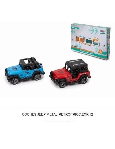 COCHES JEEP METAL C/RETROFRICCION 2/SURT EXP.12UDS