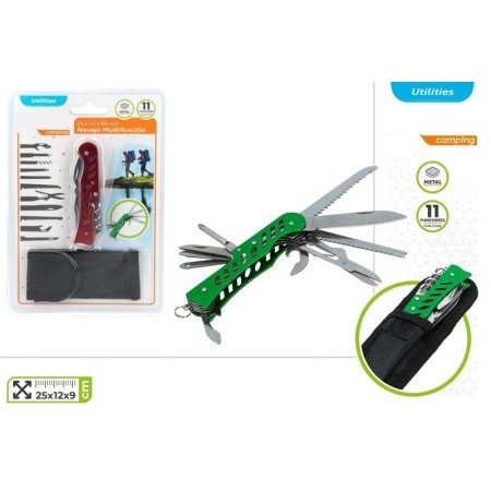 NAVAJA MULTIUSOS 11 FUNCIONES CON FUNDA BLISTER 25X12X90MM