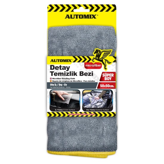 BAYETA MICROFIBRA BRILLO PROFESIONAL JUMBO BOY XL 50X50CM C/12 AUTOMIX